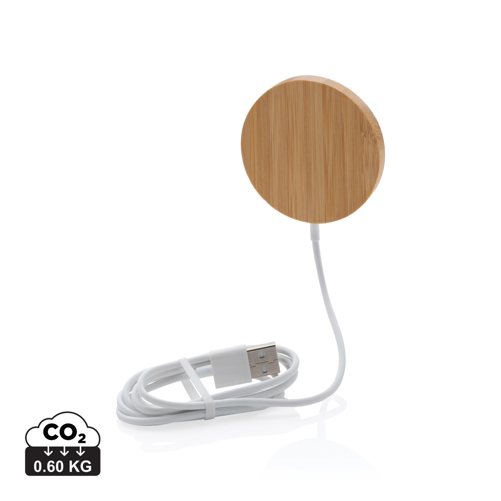XD Collection 10W bamboo magnetic wireless charger
