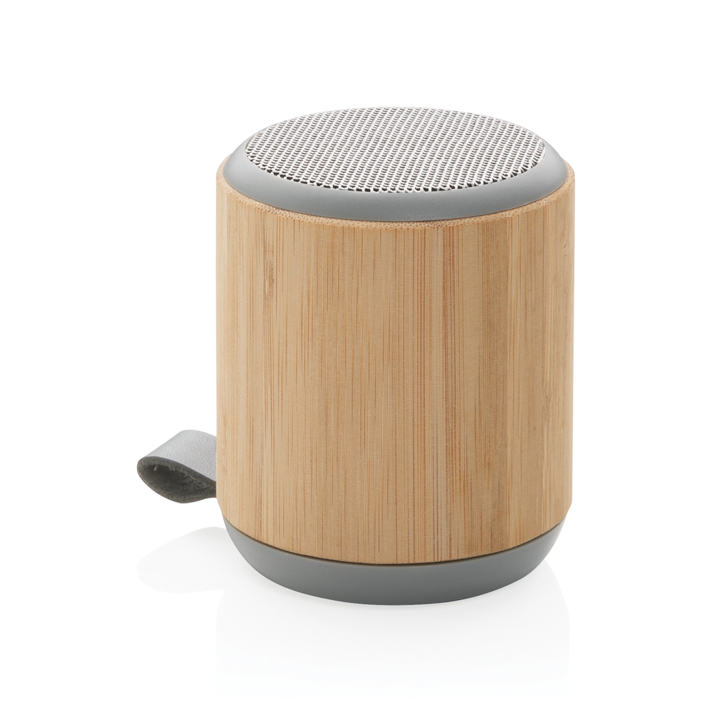 XD Collection Bamboo and fabric 3W wireless speaker