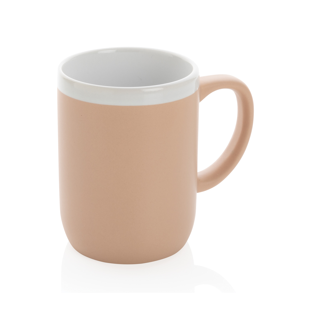 XD Collection Ceramic mug with white rim 300ml
