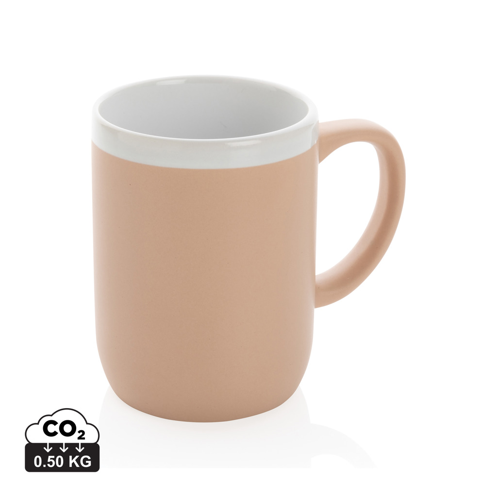 XD Collection Ceramic mug with white rim 300ml