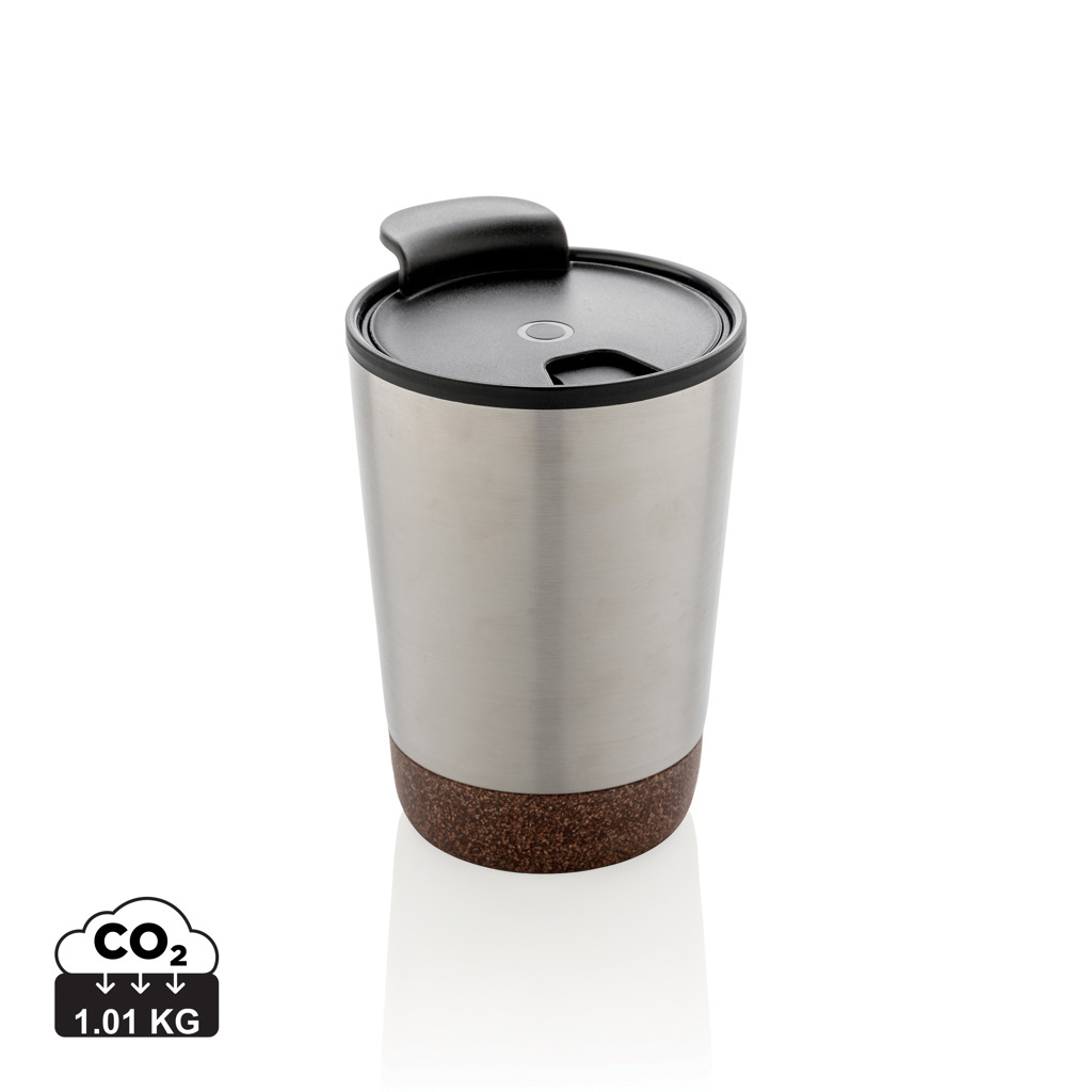 XD Collection RCS Recycled stainless steel cork coffee tumbler