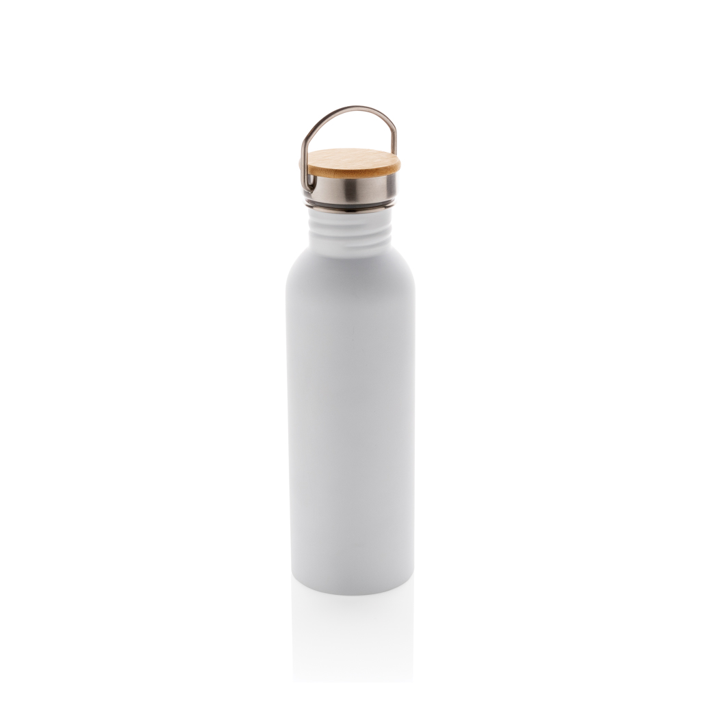 XD Collection Modern stainless steel bottle with bamboo lid