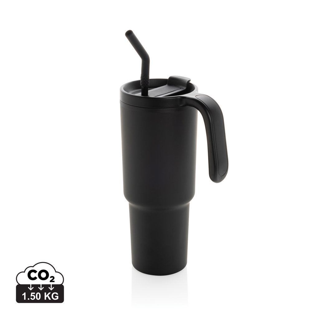 XD Collection Graphic 360 RCS certified recycled steel tumbler 900ml