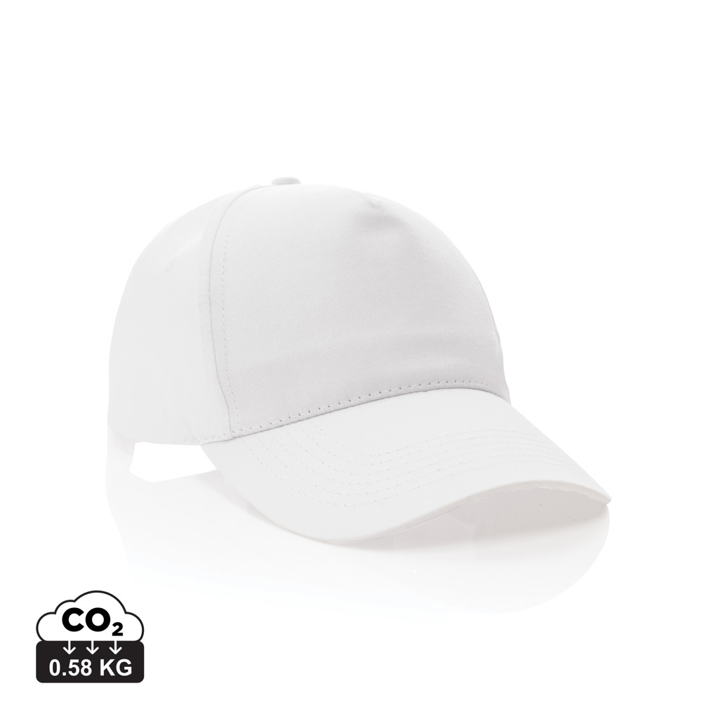 XD Collection Impact 5 panel 190gr Recycled cotton cap with AWARE™ tracer