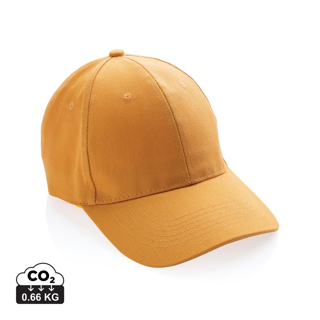 XD Collection Impact 6 panel 280gr Recycled cotton cap with AWARE™ tracer