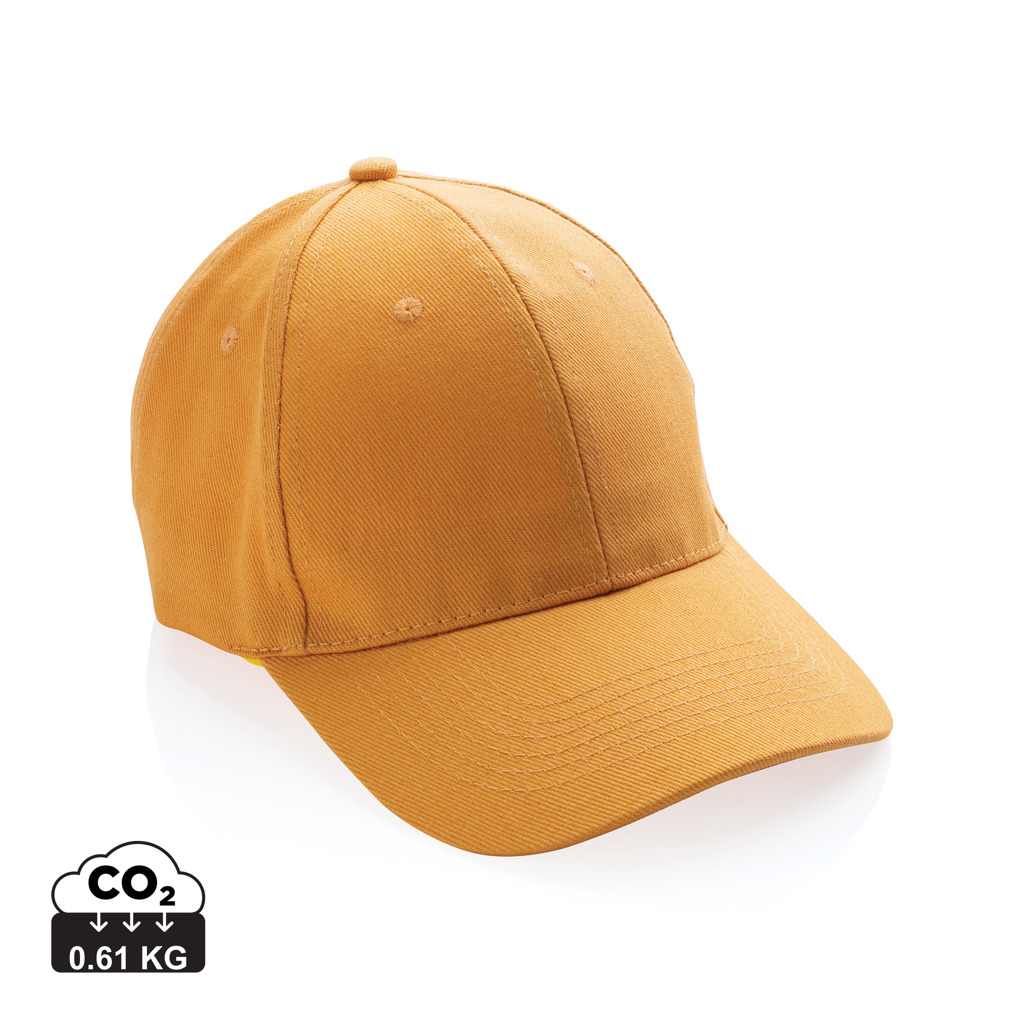XD Collection Impact 6 panel 280gr Recycled cotton cap with AWARE™ tracer