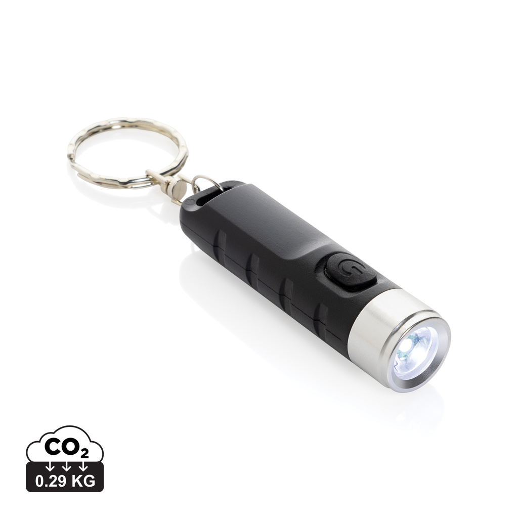 XD Collection Globix RCS recycled plastic USB re-chargeable keychain torch