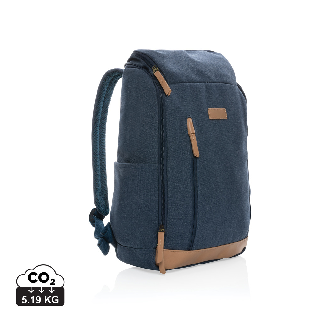 XD Collection Impact AWARE™ 16 oz. recycled canvas 15″ laptop backpack