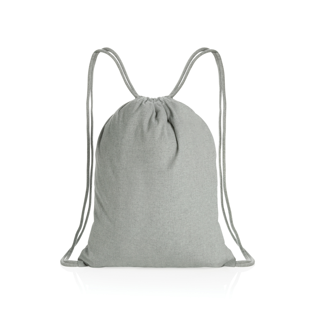 XD Collection Impact AWARE™ recycled cotton drawstring backpack 145g