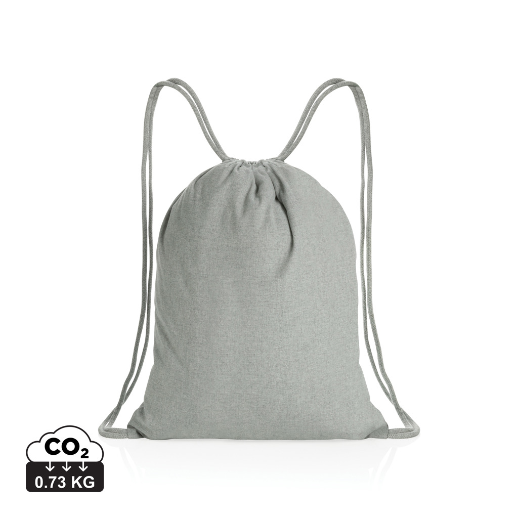 XD Collection Impact AWARE™ recycled cotton drawstring backpack 145g