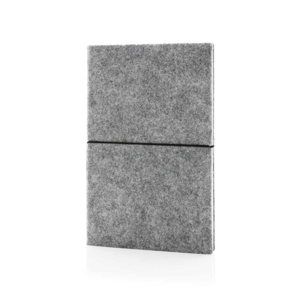 XD Collection GRS certified recycled felt A5 softcover notebook