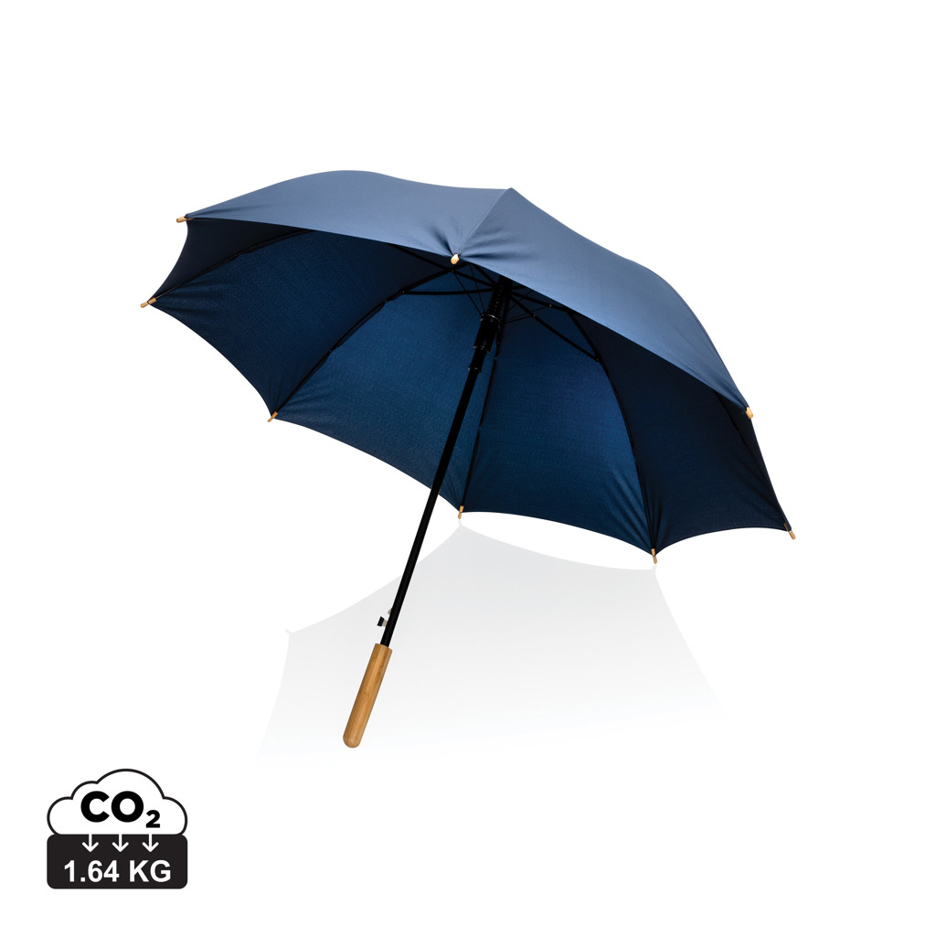 XD Collection 23″ Impact AWARE™ RPET 190T auto open bamboo umbrella