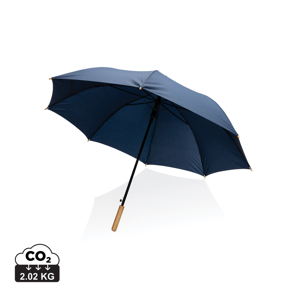XD Collection 27″ Impact AWARE™ RPET 190T auto open bamboo umbrella