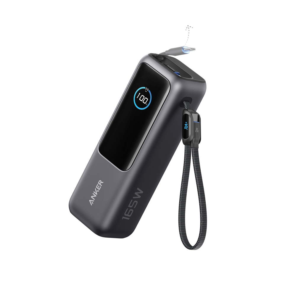 Anker Anker Power Bank 25.000 mah 165W, Built-in retractable cable