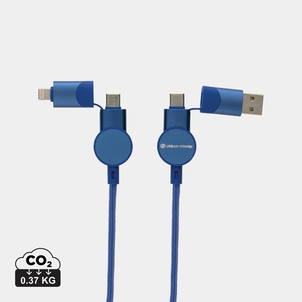 Urban Vitamin Oakland RCS recycled plastic 6-in-1 fast charging 45W cable