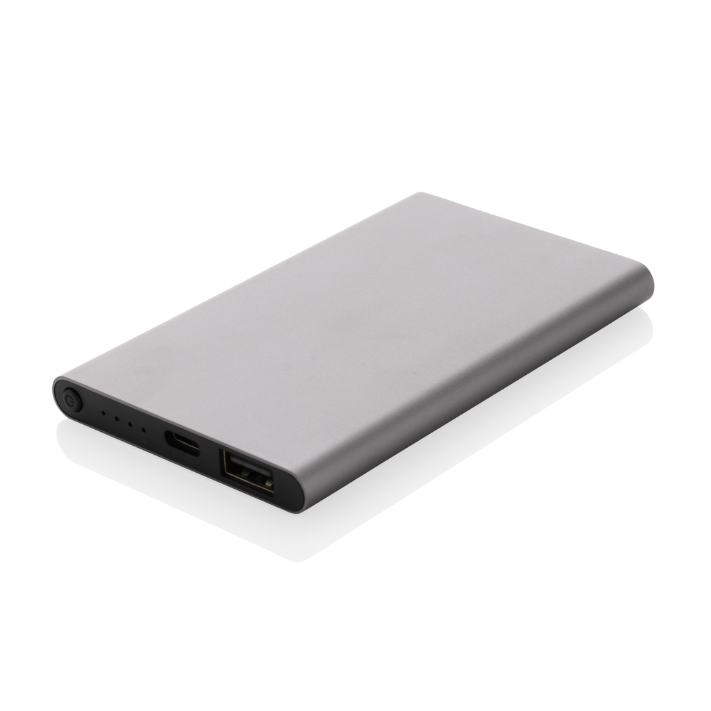 XD Collection RCS recycled plastic/aluminium 4000mah powerbank with type C