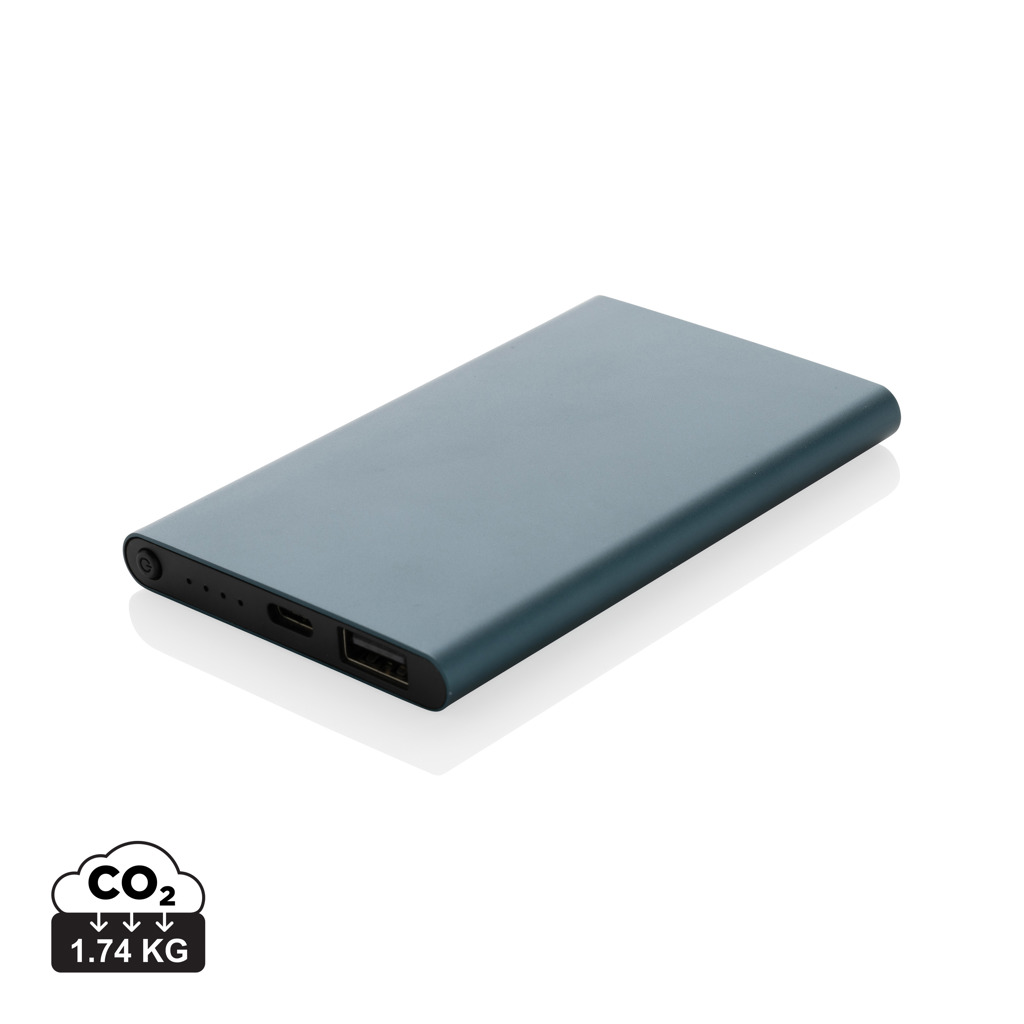 XD Collection RCS recycled plastic/aluminium 4000mah powerbank with type C
