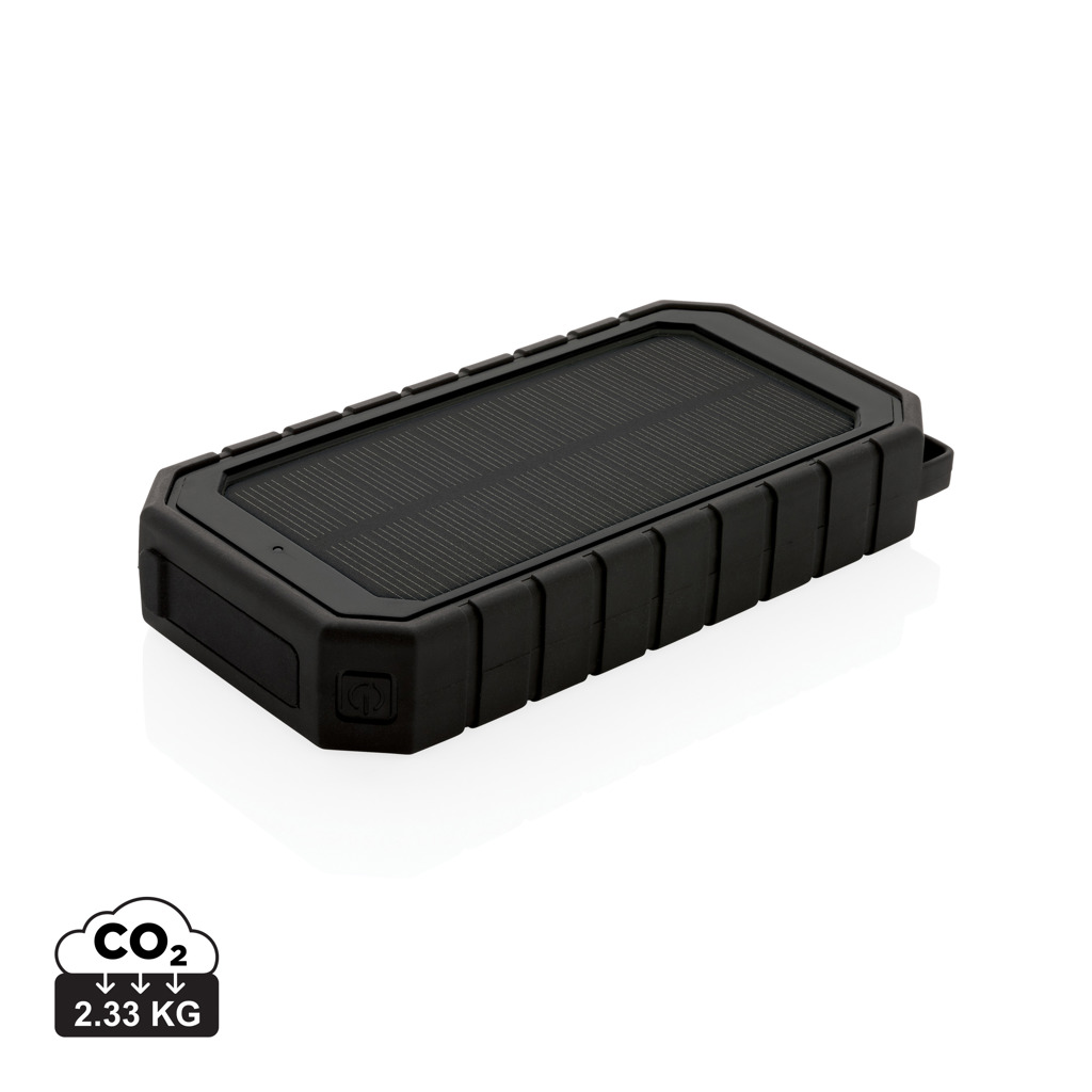 XD Collection RCS recycled plastic Solar powerbank with 10W Wireless