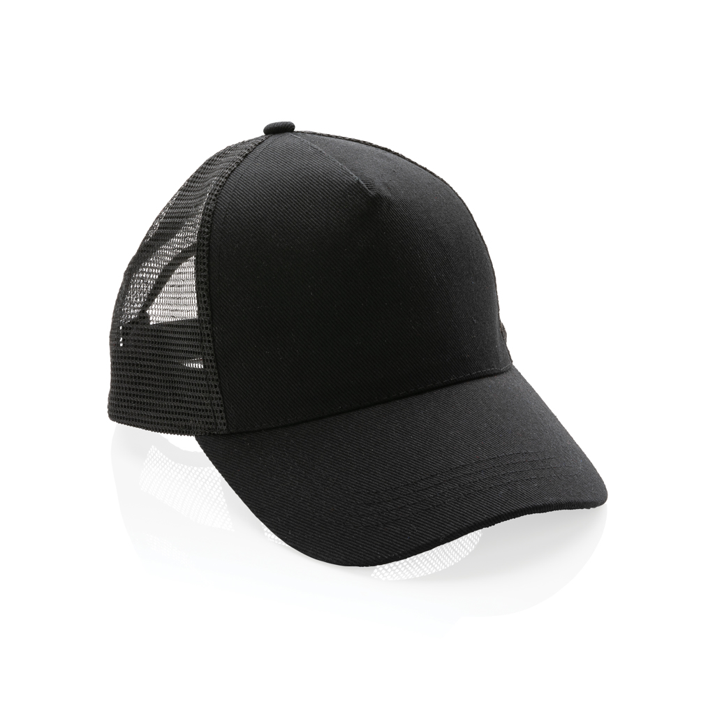 XD Collection Impact AWARE™ Brushed rcotton 5 panel trucker cap 190gr