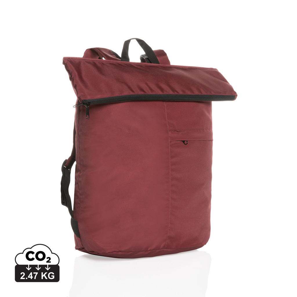 XD Collection Dillon AWARE™ RPET lightweight foldable backpack