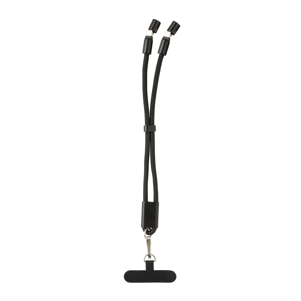 XD Collection LoopAmp RCS RPET adjustable phone wrist strap 60W cable