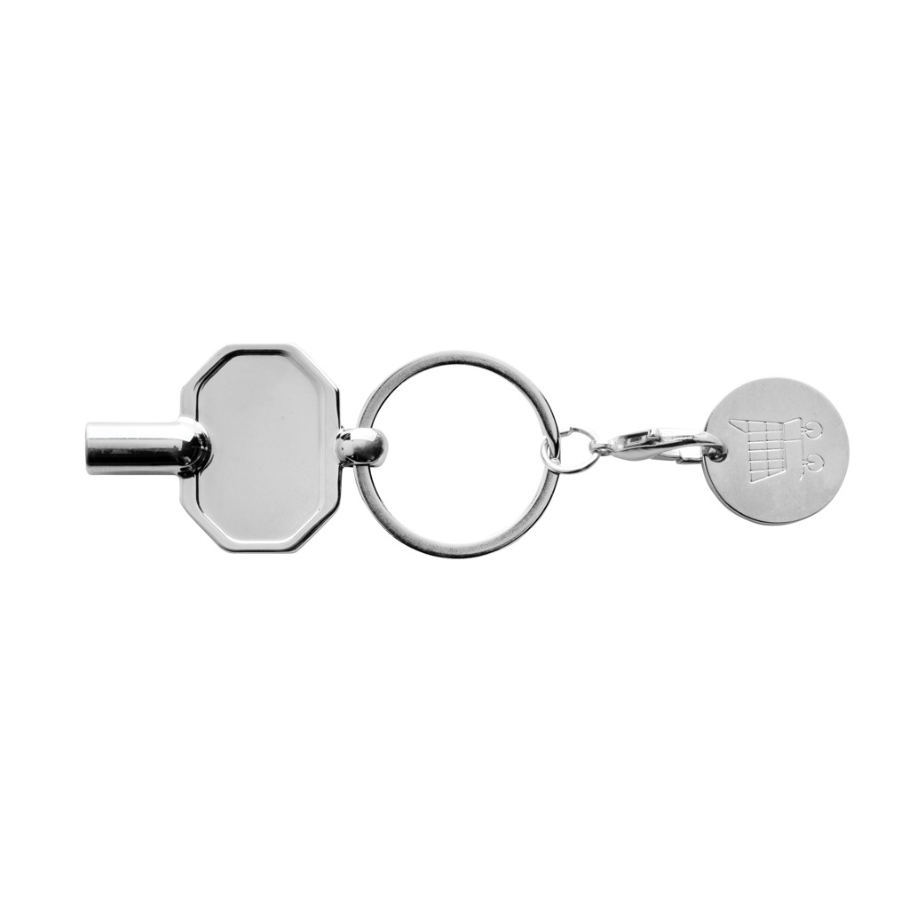 XD Collection RCS recycled zinc alloy radiator key keychain with coin