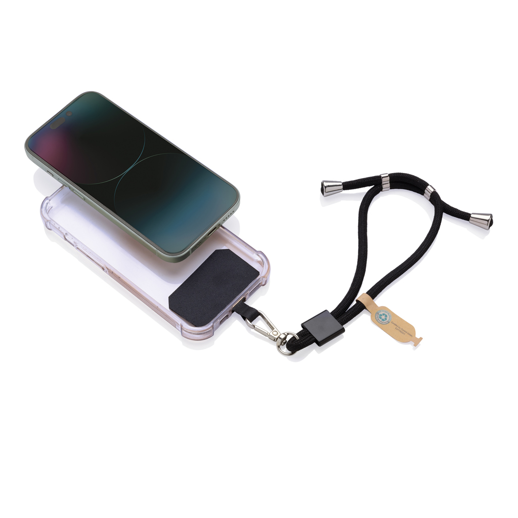 XD Collection CarryLoop RCS recycled PET adjustable phone holder wristlet