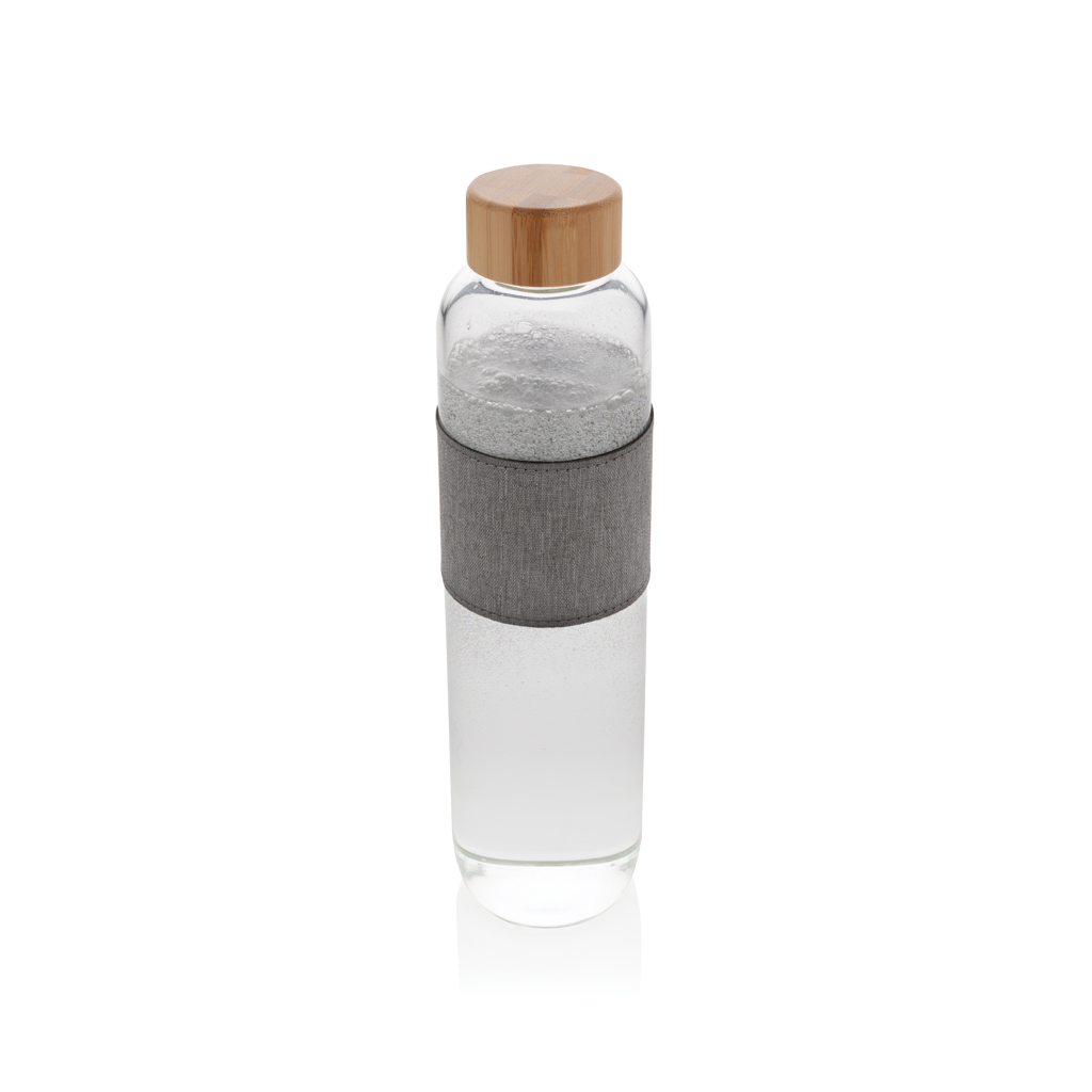 XD Collection Impact borosilicate glass bottle with bamboo lid