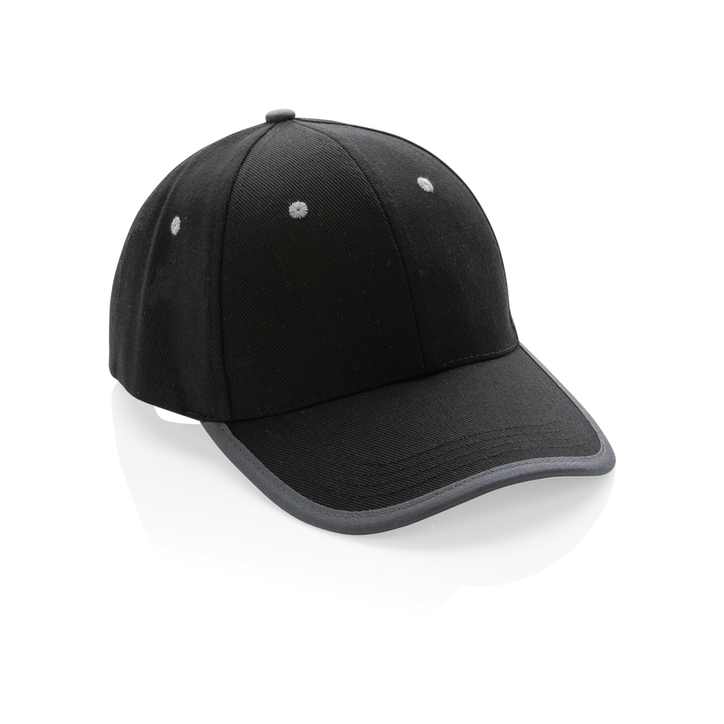 XD Collection Impact AWARE™ Brushed rcotton 6 panel contrast cap 280gr
