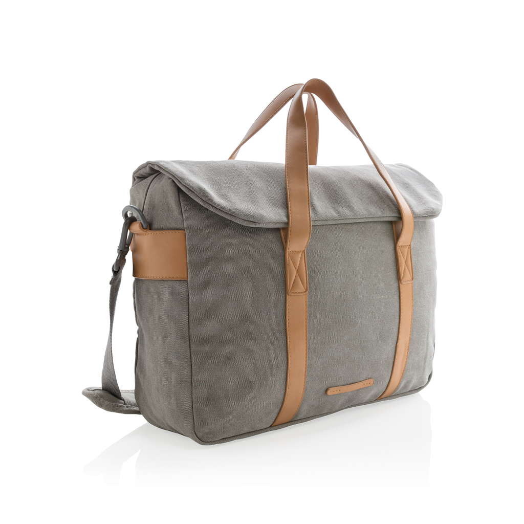 XD Collection Canvas laptop bag PVC free