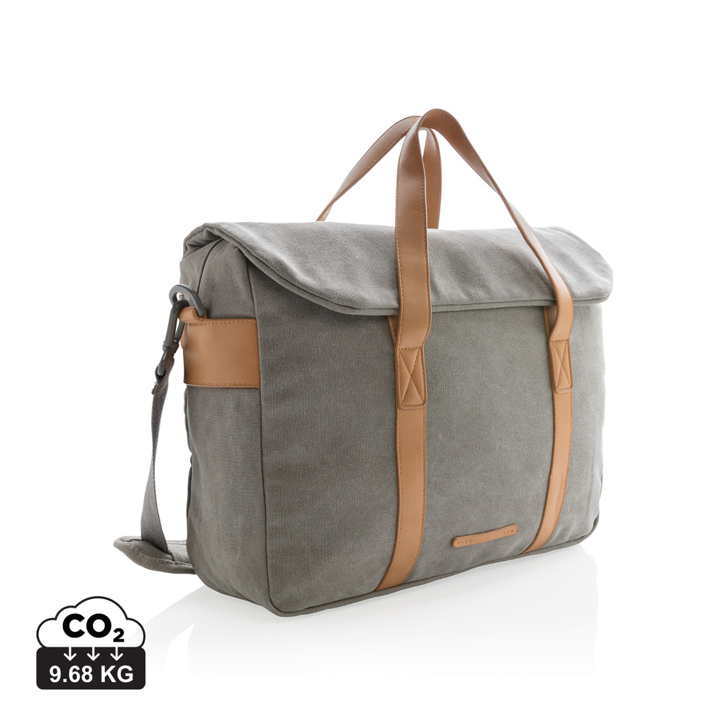 XD Collection Canvas laptop bag PVC free
