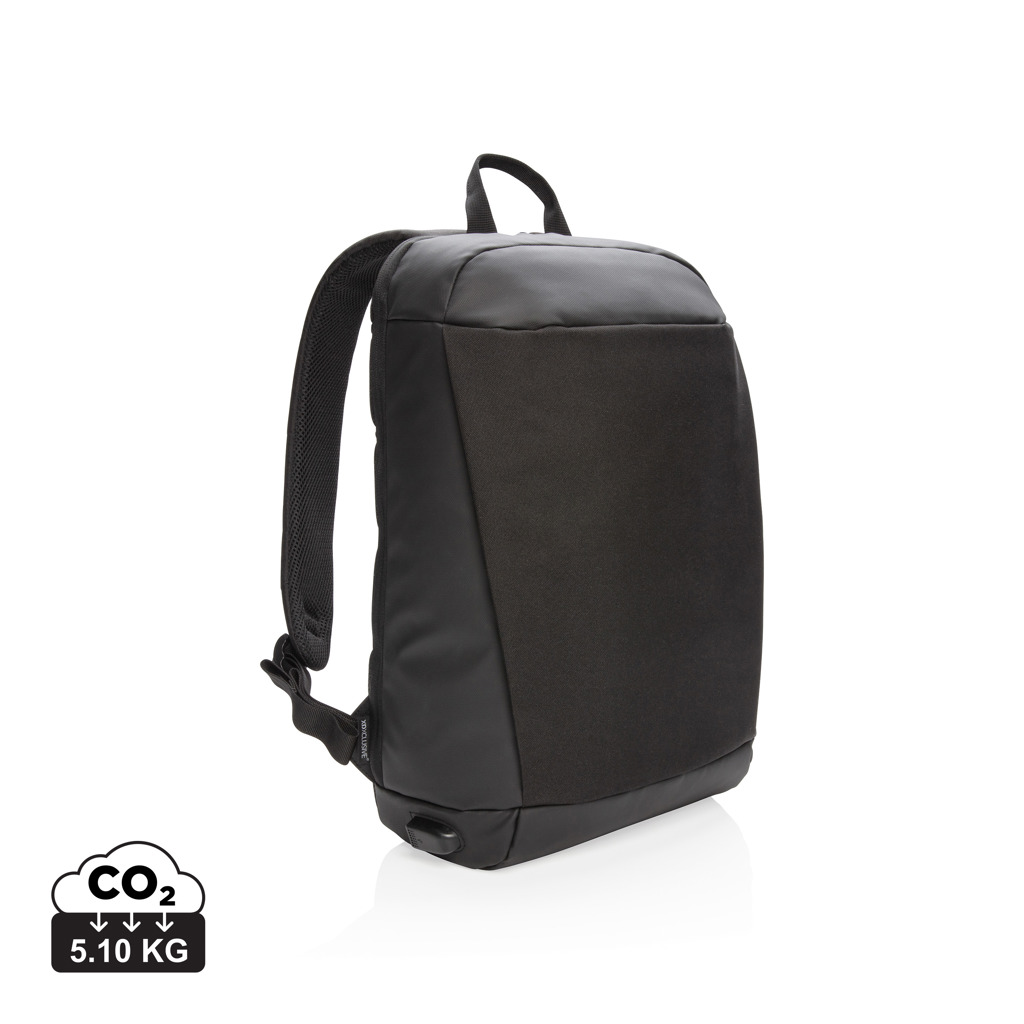 XD Xclusive Madrid anti-theft RFID USB laptop backpack PVC free