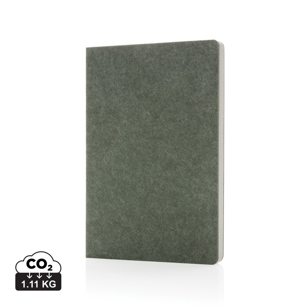 XD Collection Phrase GRS certified recycled felt A5 notebook