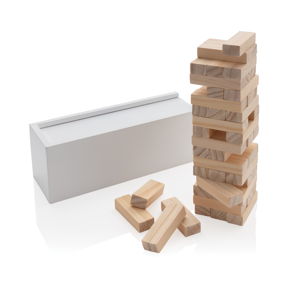 XD Collection Deluxe tumbling tower wood block stacking game