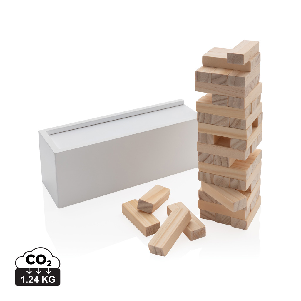 XD Collection Deluxe tumbling tower wood block stacking game