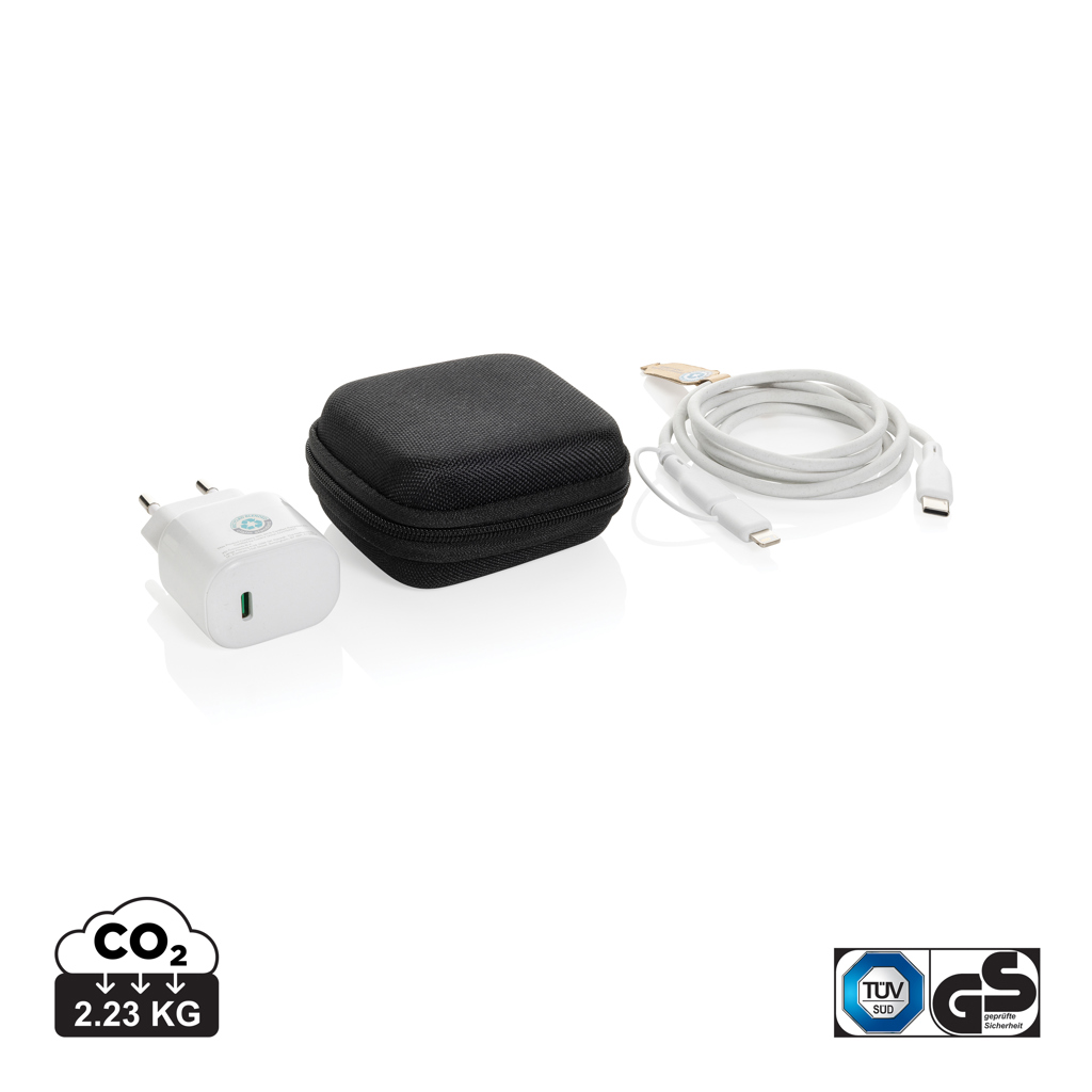 XD Collection Boost RCS reycled PET 20W type C 2 pcs charging set