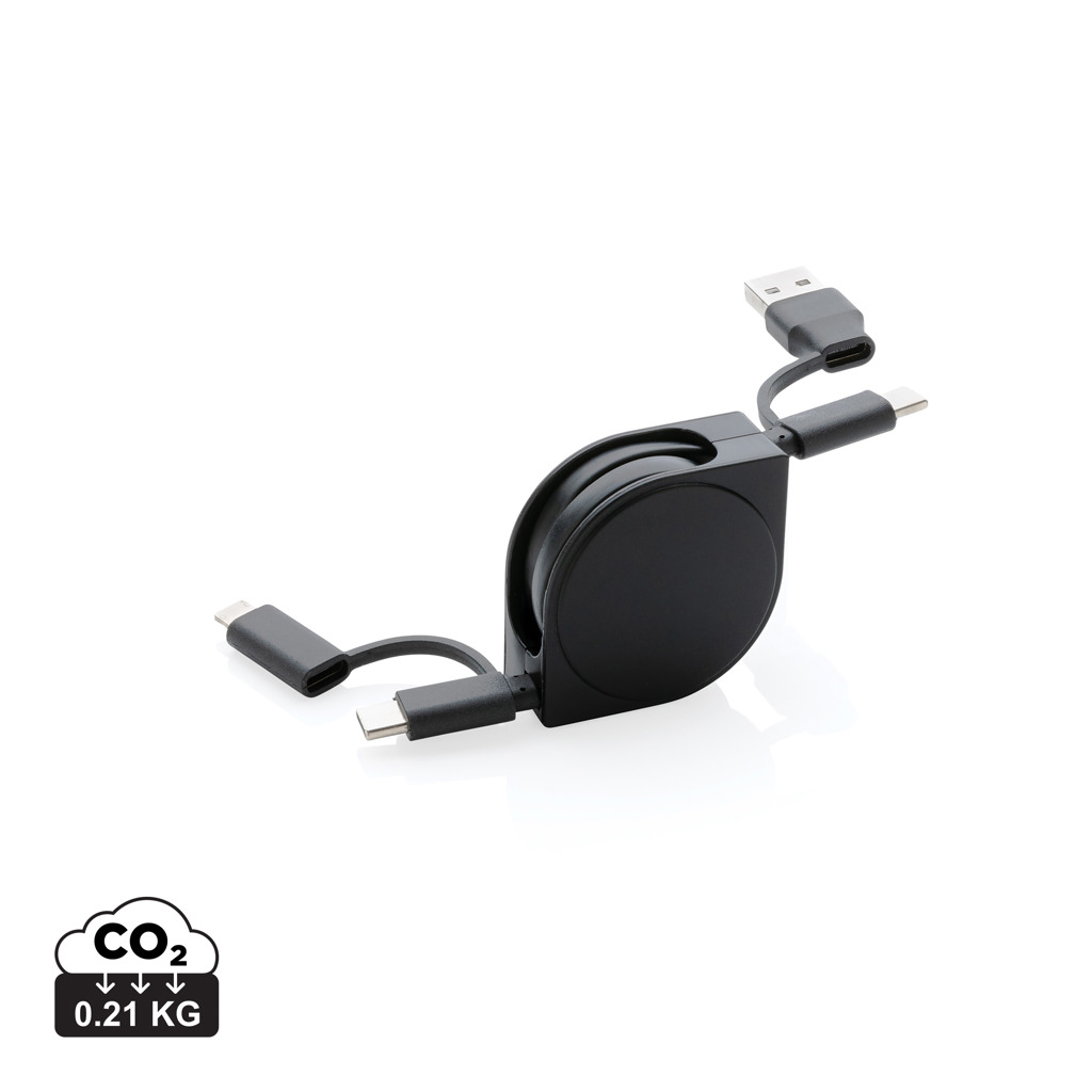 XD Collection RCS recycled plastic and TPE 4 in 1 cable