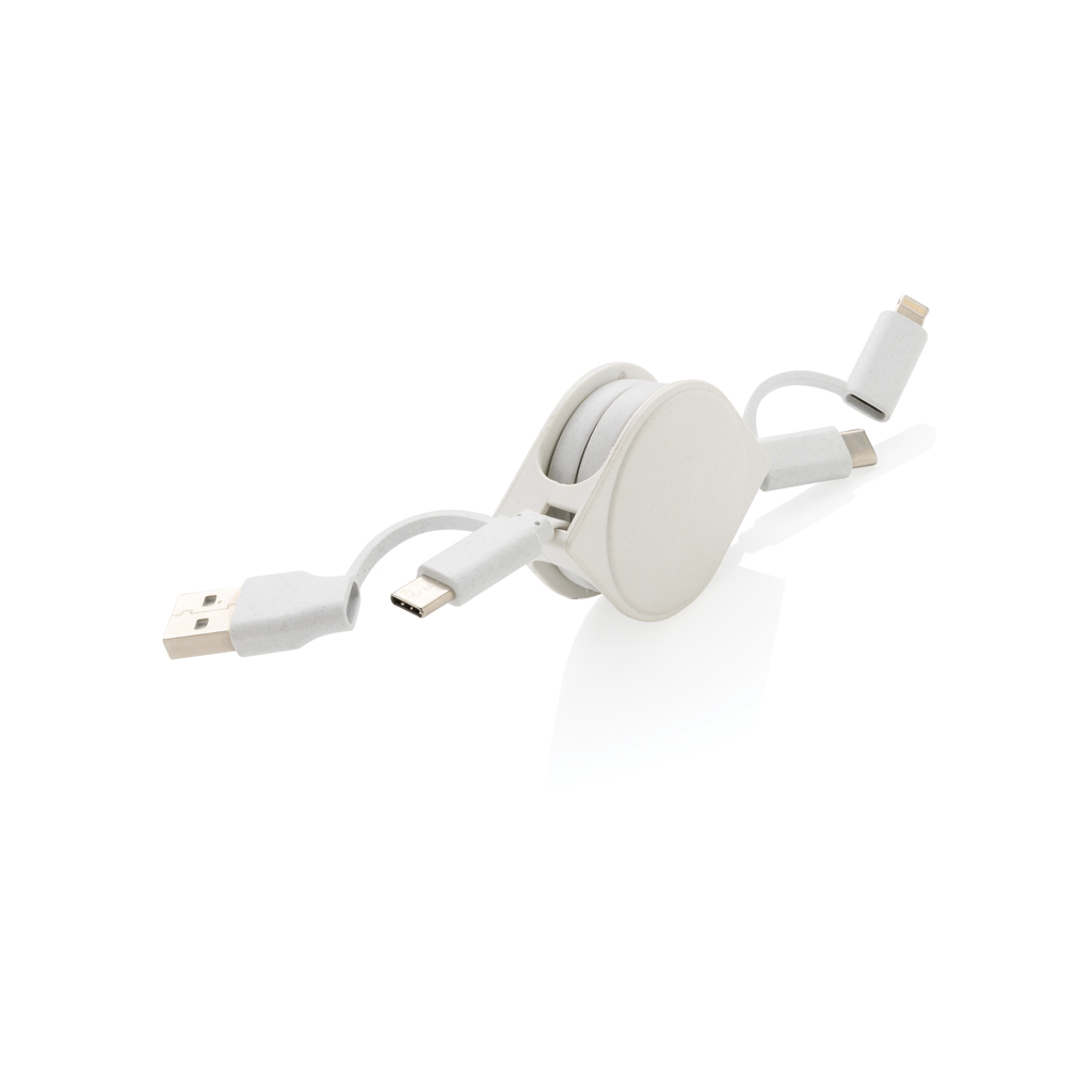 XD Collection RCS recycled plastic and TPE 4 in 1 cable