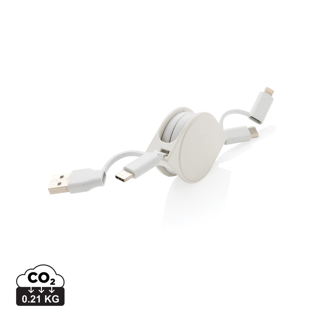 XD Collection RCS recycled plastic and TPE 4 in 1 cable