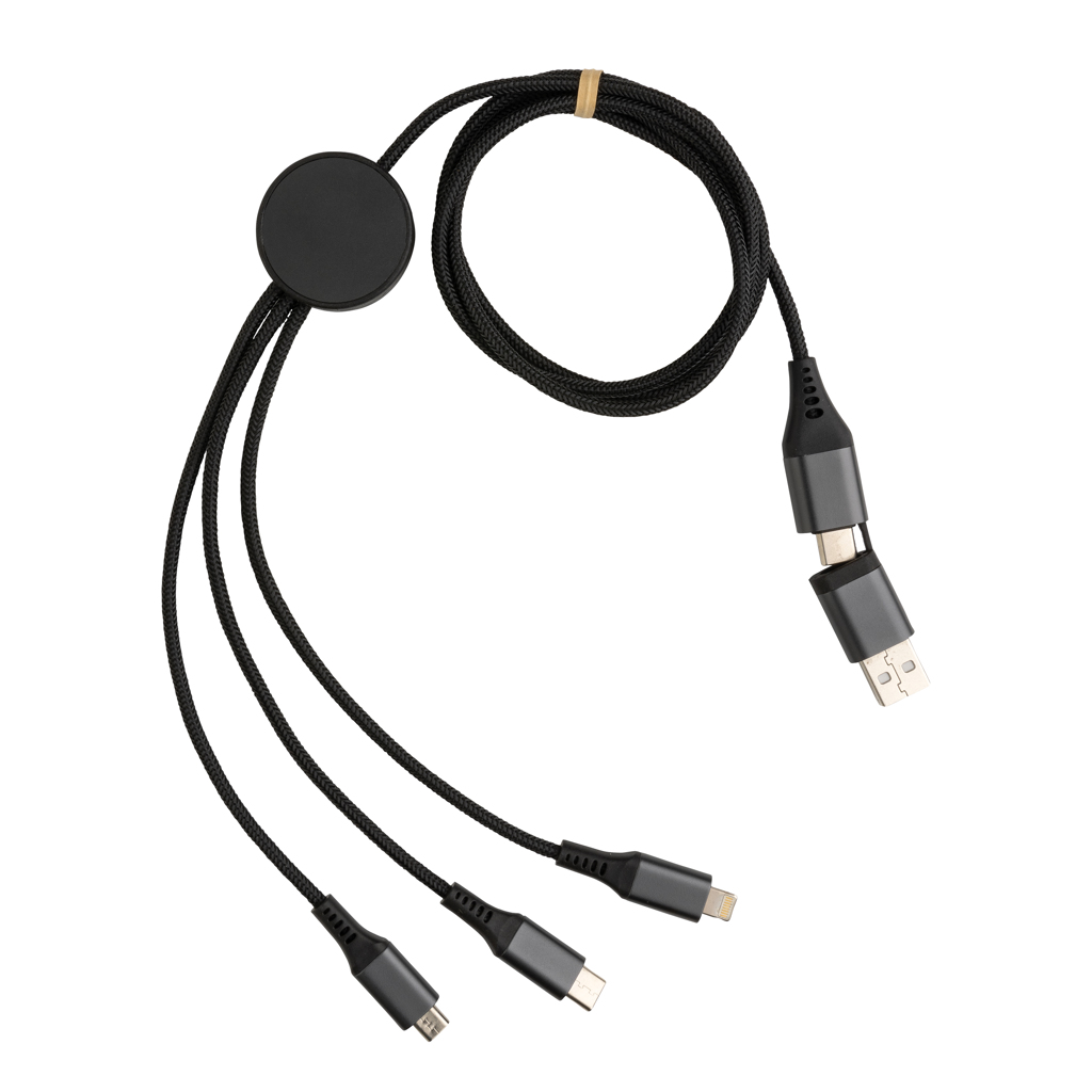 XD Xclusive Terra 60W RCS recycled aluminium 120cm 6-in-1 cable