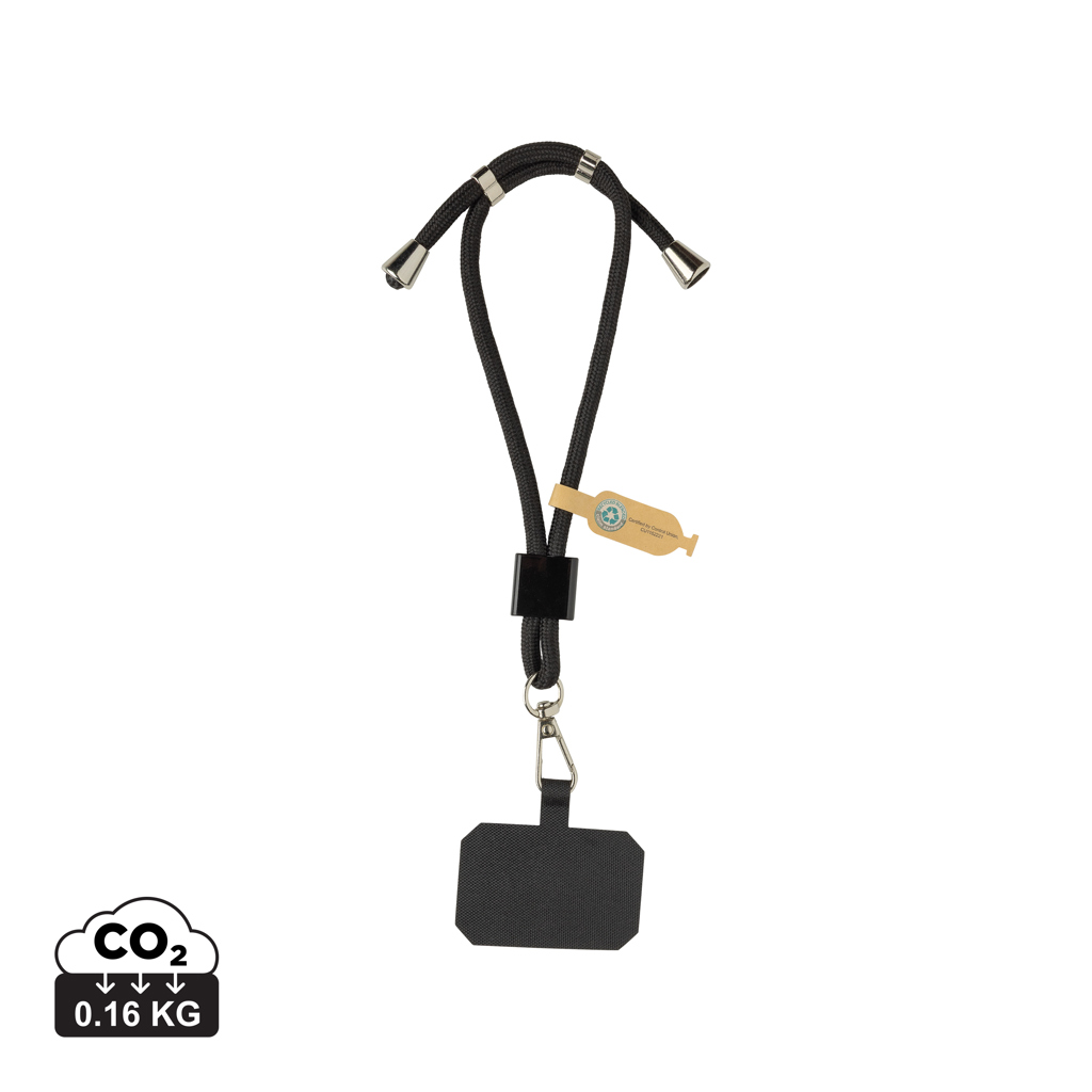 XD Collection CarryLoop RCS recycled PET adjustable phone holder wristlet