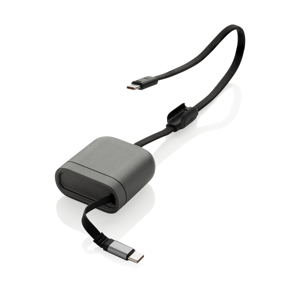 XD Xclusive Spira RCS recycled retractable 100W fast charging cable