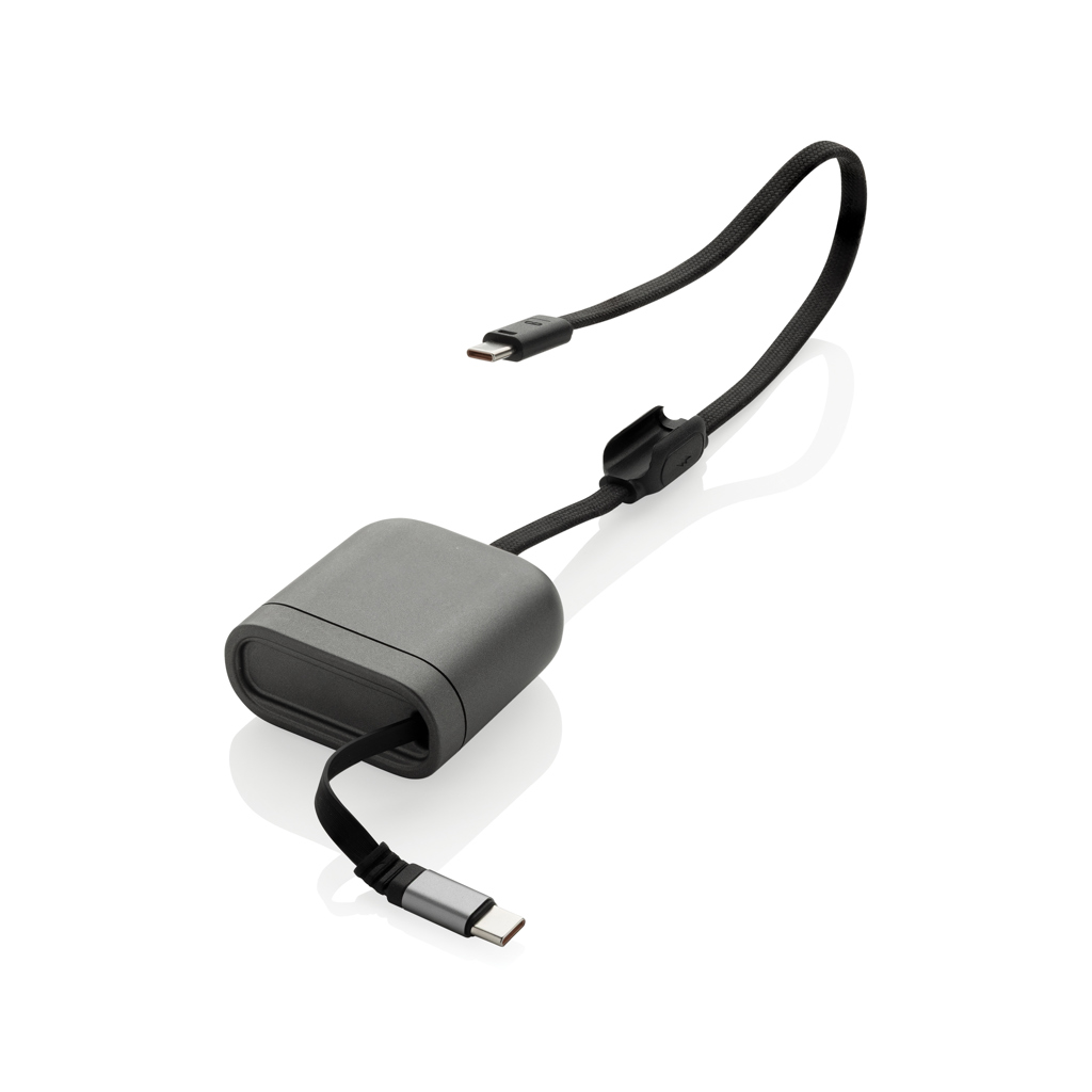 XD Xclusive Spira RCS recycled retractable 100W fast charging cable