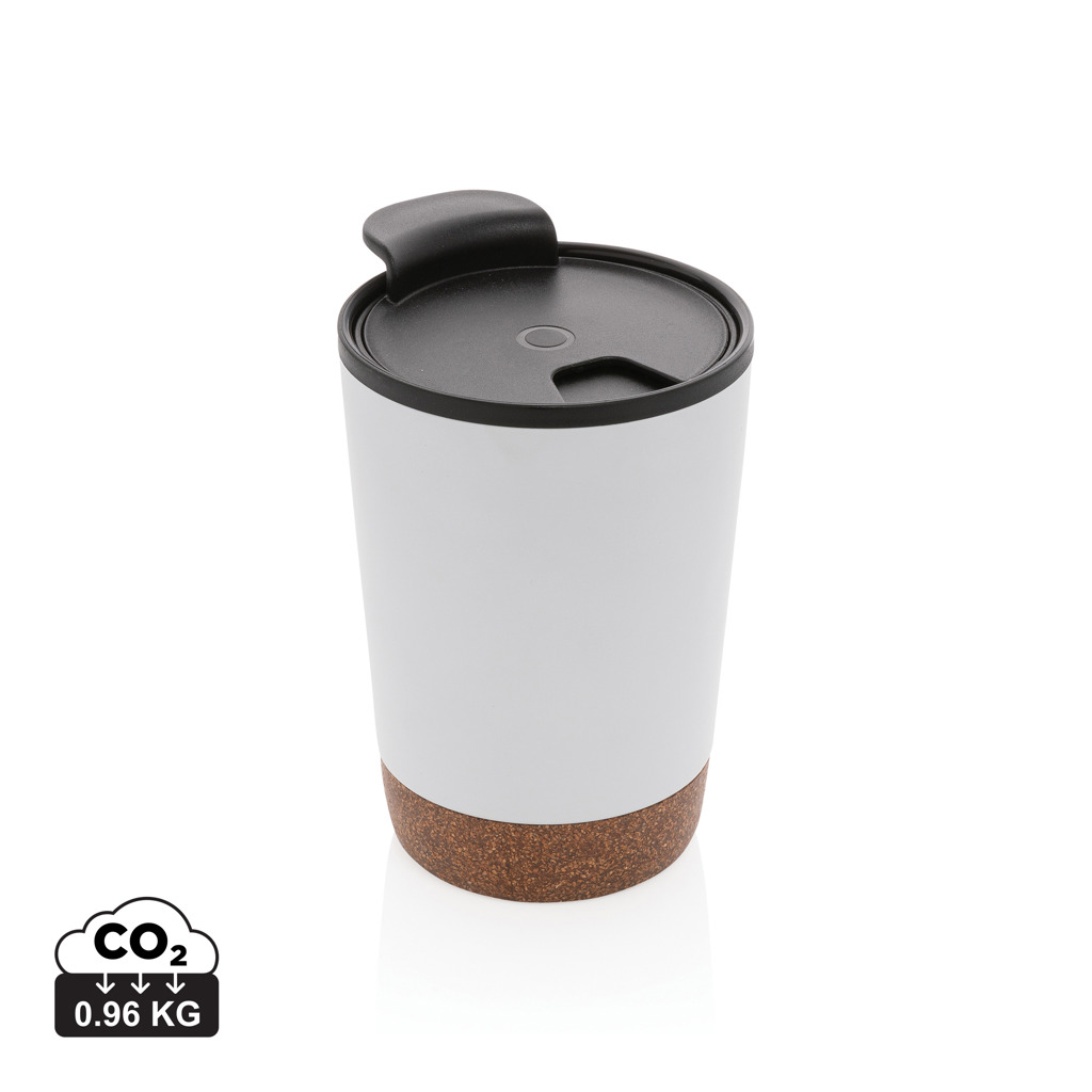 XD Collection RCS Recycled stainless steel cork coffee tumbler