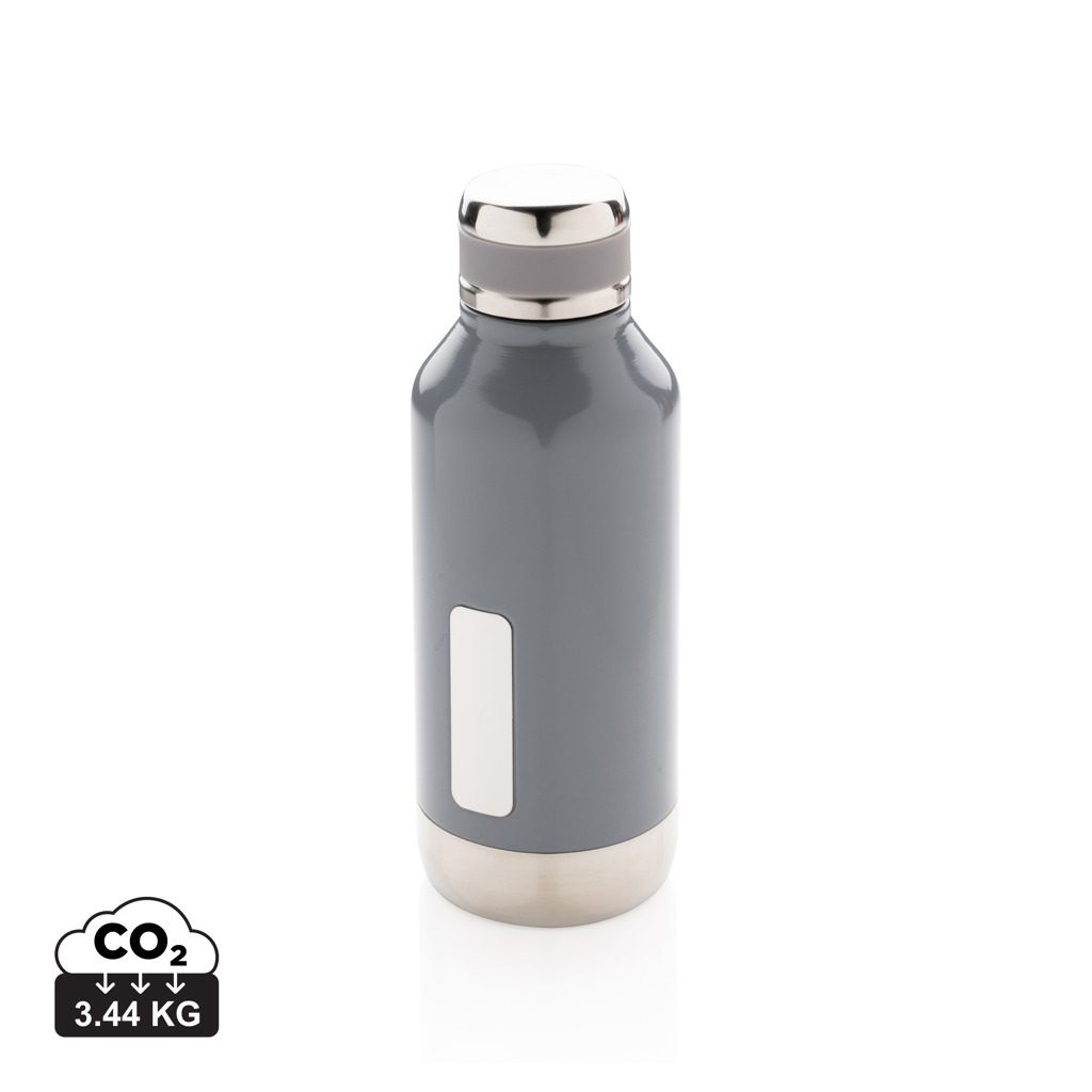 XD Collection Leak proof vacuum bottle with logo plate