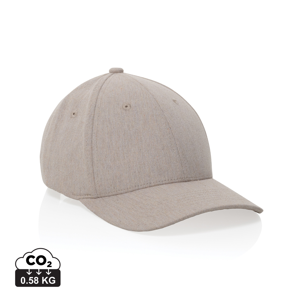 XD Collection Milo AWARE™ recycled heather 6 panel cap 200gr