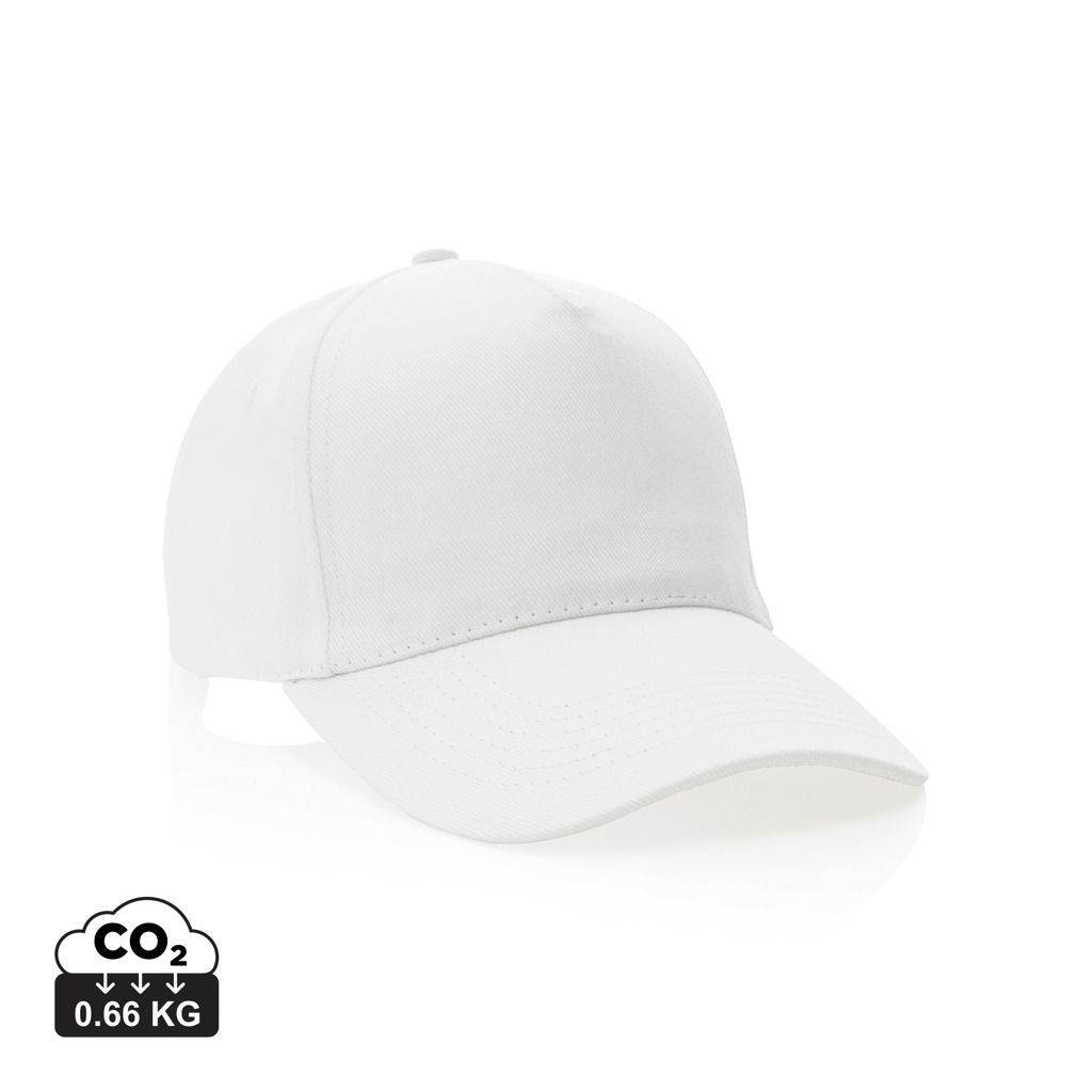 XD Collection Impact 5panel 280gr Recycled cotton cap with AWARE™ tracer
