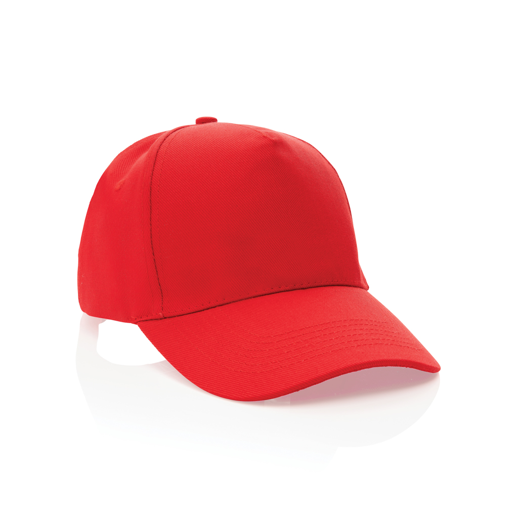 XD Collection Impact 5panel 280gr Recycled cotton cap with AWARE™ tracer