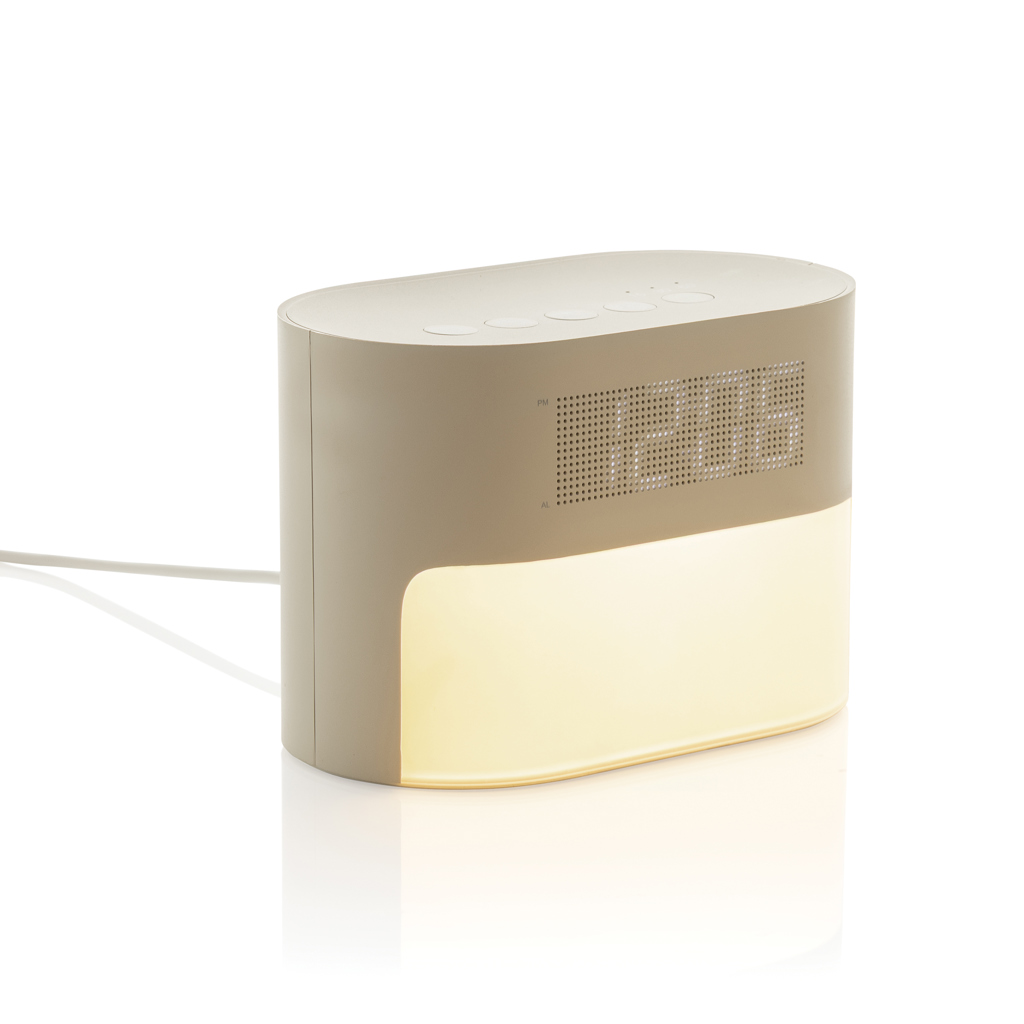 XD Collection LumaRise RCS recycled plastic white noise alarm clock