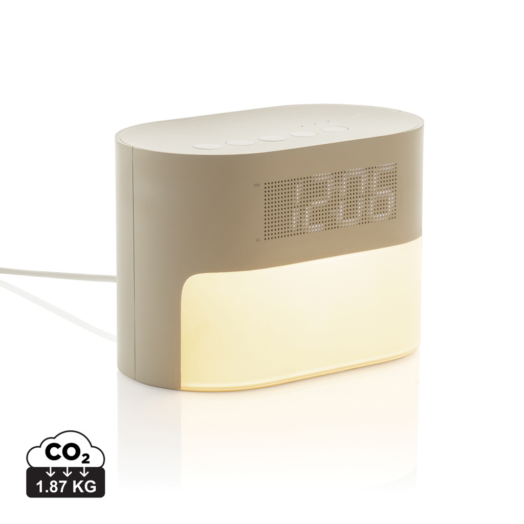 XD Collection LumaRise RCS recycled plastic white noise alarm clock